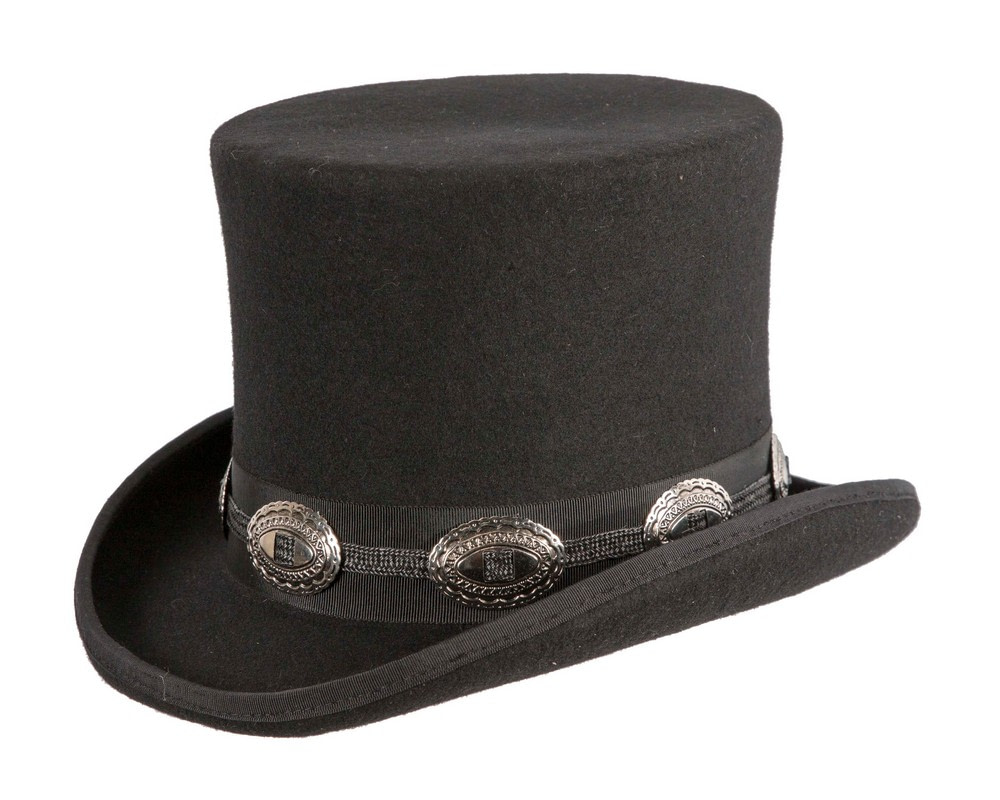 Black Slash Felt Top Hat - Hats From OZ Black Slash Felt Top Hat - Image 2