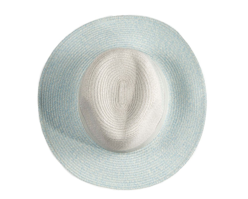 Unisex Two-tone Grey Fedora Wide Brim Summer Hat - Hats From OZ Unisex Two-tone Grey Fedora Wide Brim Summer Hat - Image 3