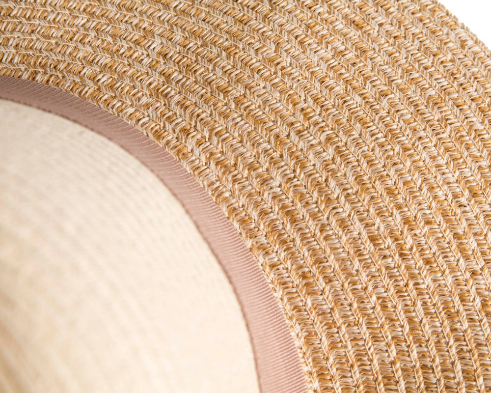 Unisex Two-tone Taupe Fedora Wide Brim Summer Hat - Hats From OZ Unisex Two-tone Taupe Fedora Wide Brim Summer Hat - Image 4