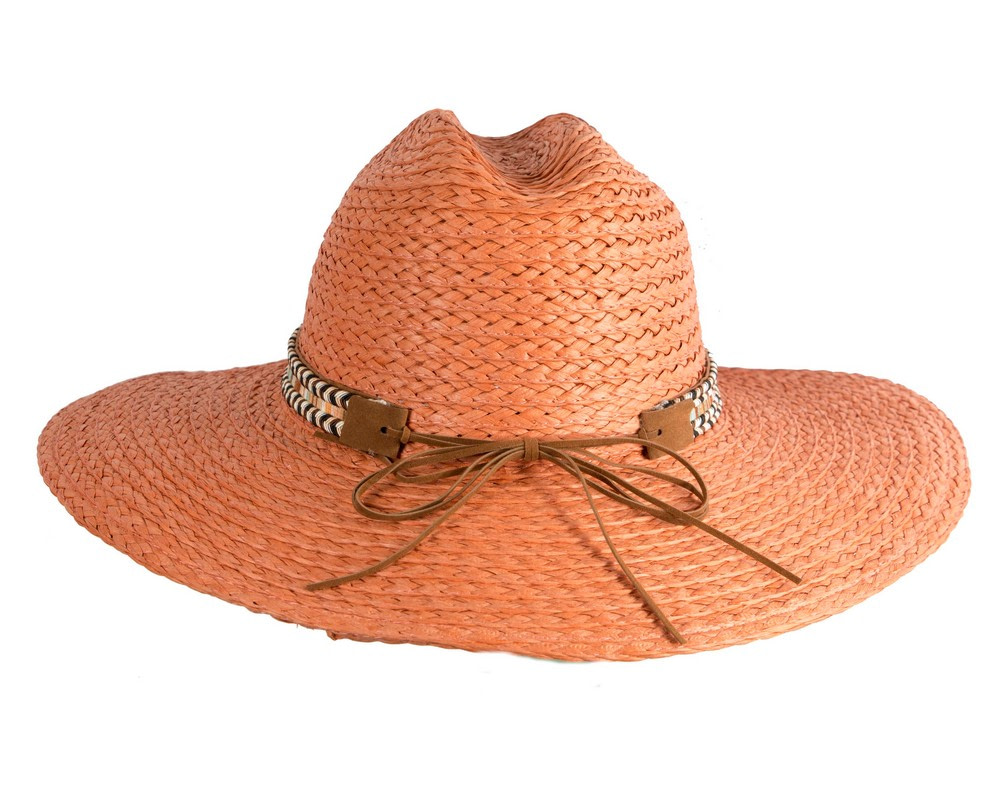 Orange Unisex Fedora Wide Brim Summer Hat - Hats From OZ Orange Unisex Fedora Wide Brim Summer Hat - Image 5