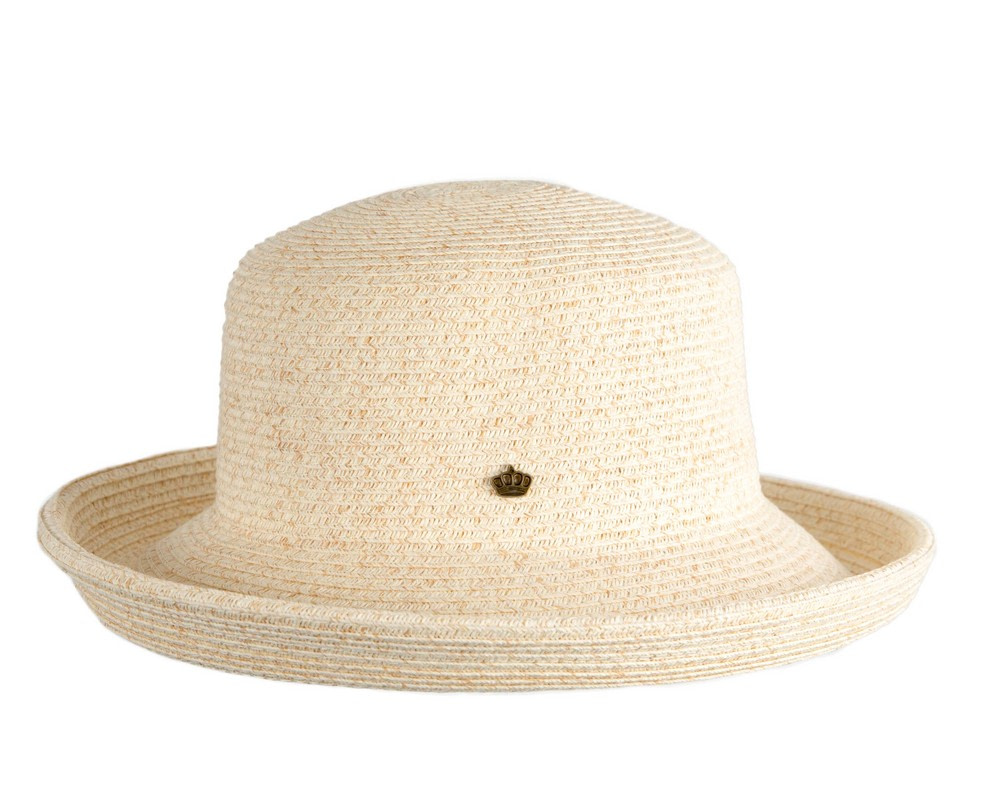 Ivory Braided Breton Upturned Brim Hat - Hats From OZ Ivory Braided Breton Upturned Brim Hat - Image 4