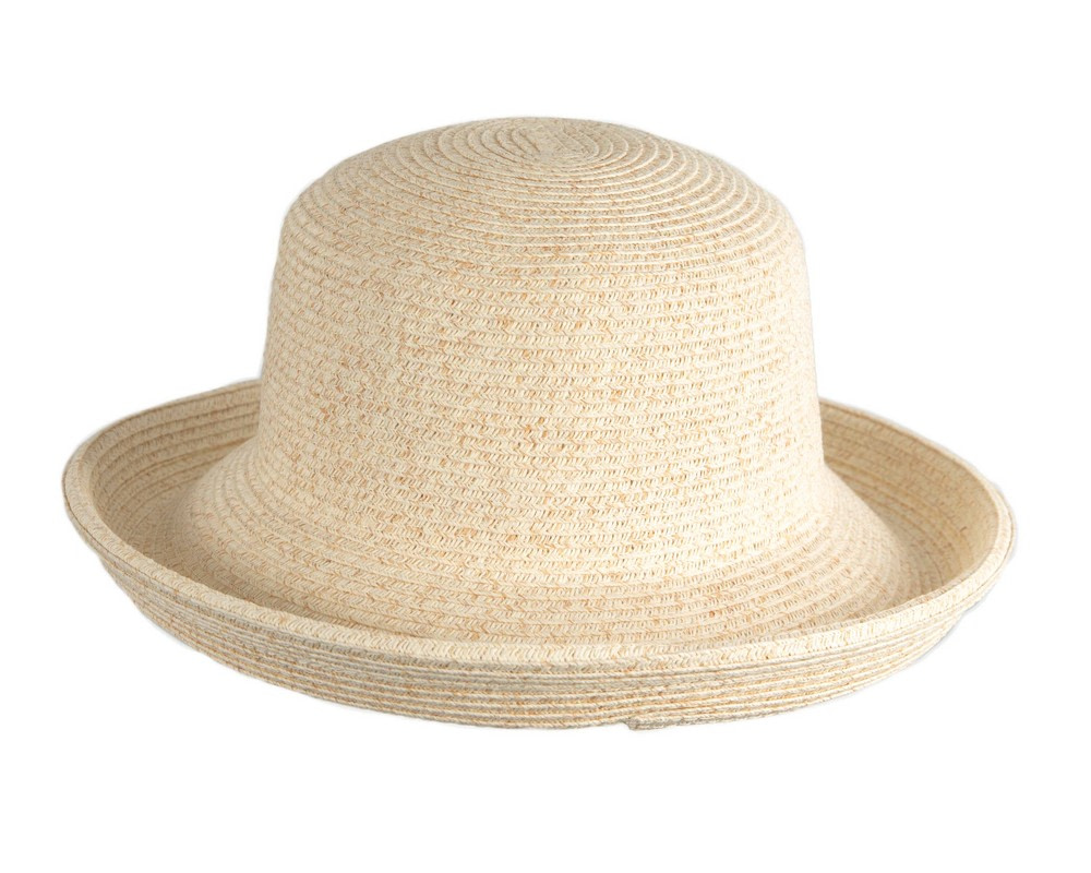 Ivory Braided Breton Upturned Brim Hat - Hats From OZ Ivory Braided Breton Upturned Brim Hat - Image 3