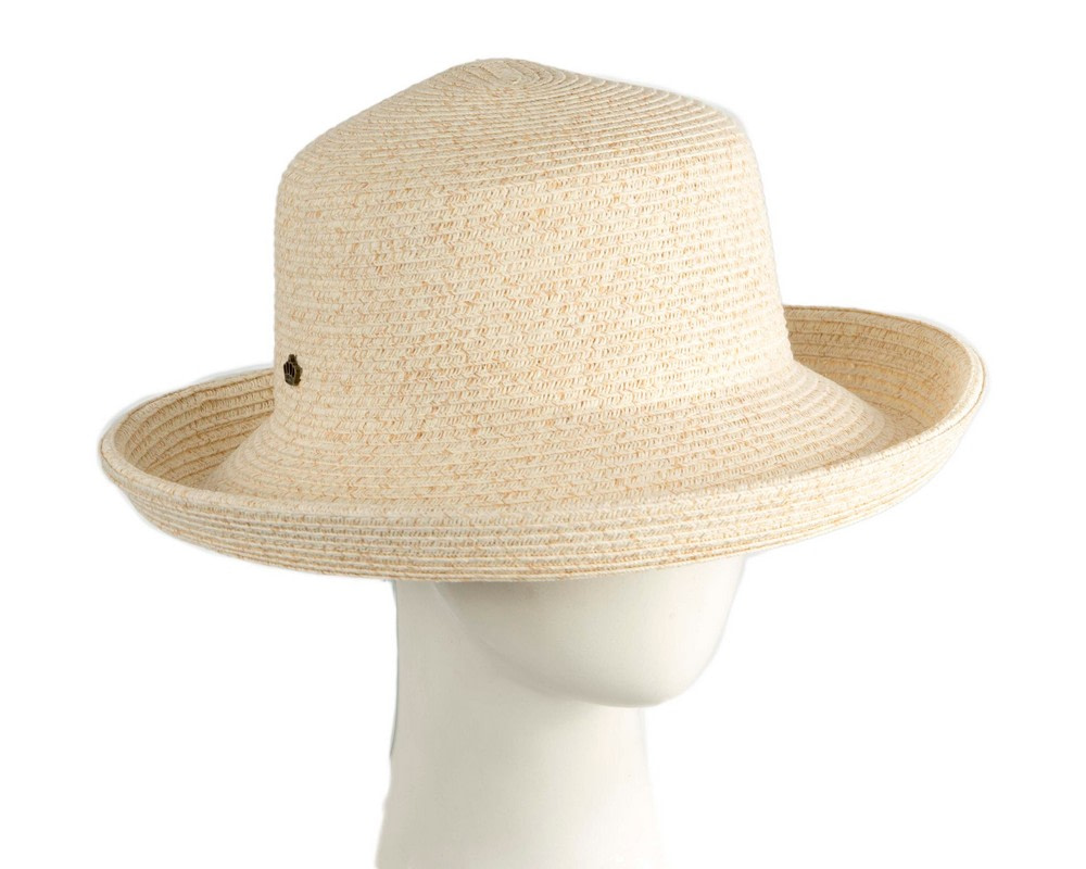 Ivory Braided Breton Upturned Brim Hat - Hats From OZ