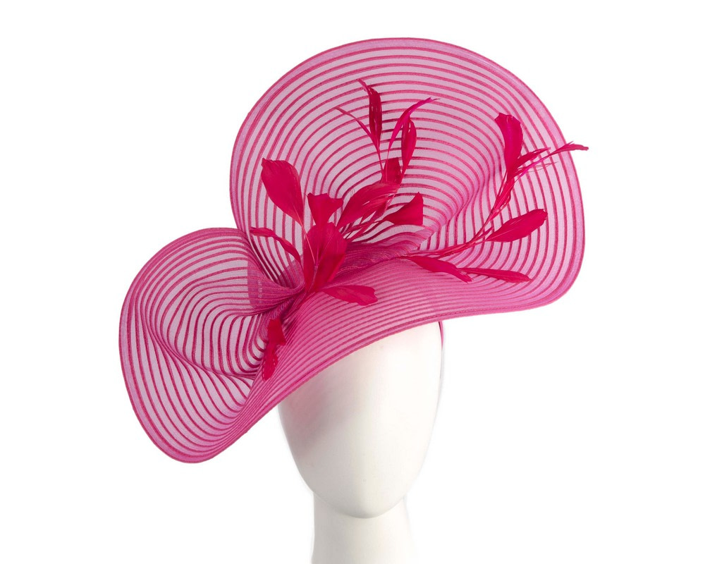 Large fuchsia fascinator by Cupids Millinery - Hats From OZ