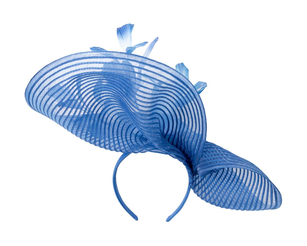 Large royal blue fascinator by Cupids Millinery - Hats From OZ Large royal blue fascinator by Cupids Millinery - Image 4