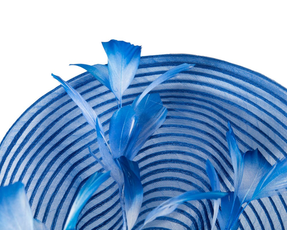 Large royal blue fascinator by Cupids Millinery - Hats From OZ Large royal blue fascinator by Cupids Millinery - Image 3