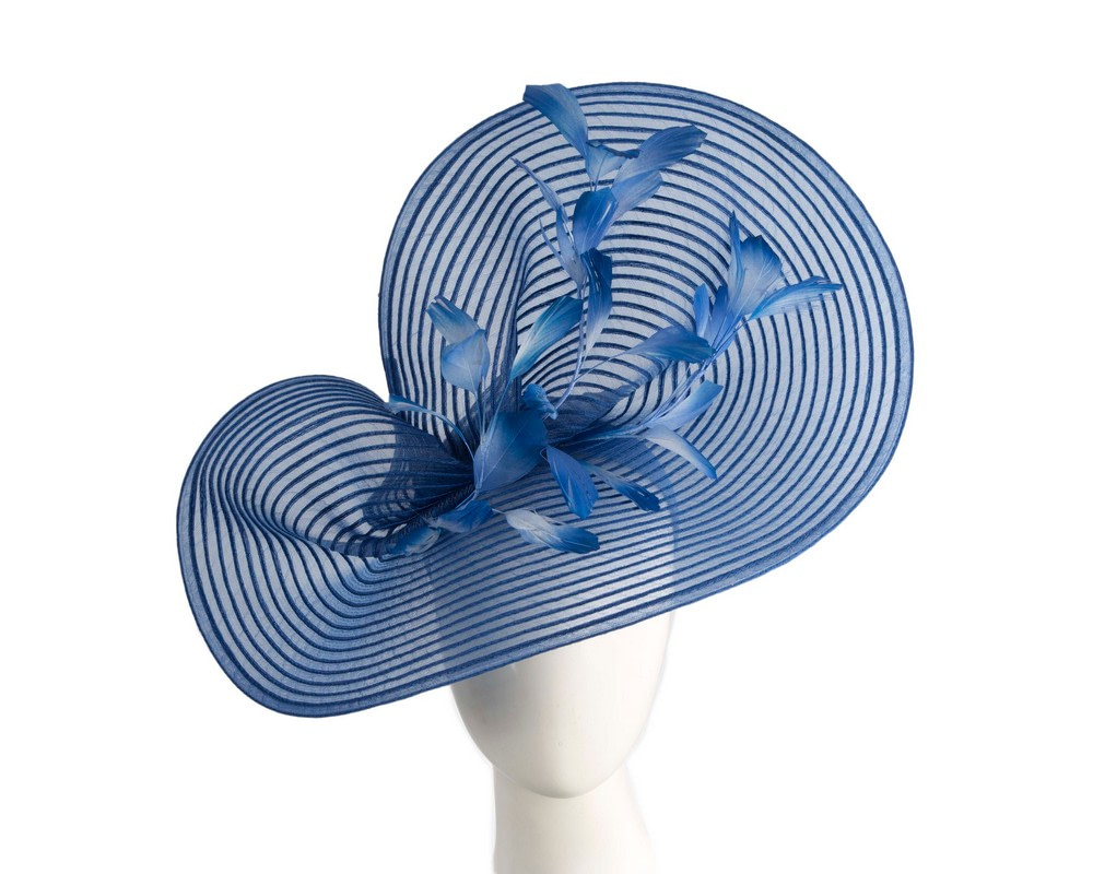Large royal blue fascinator by Cupids Millinery - Hats From OZ