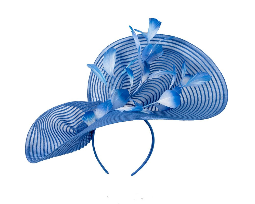 Large royal blue fascinator by Cupids Millinery - Hats From OZ Large royal blue fascinator by Cupids Millinery - Image 2