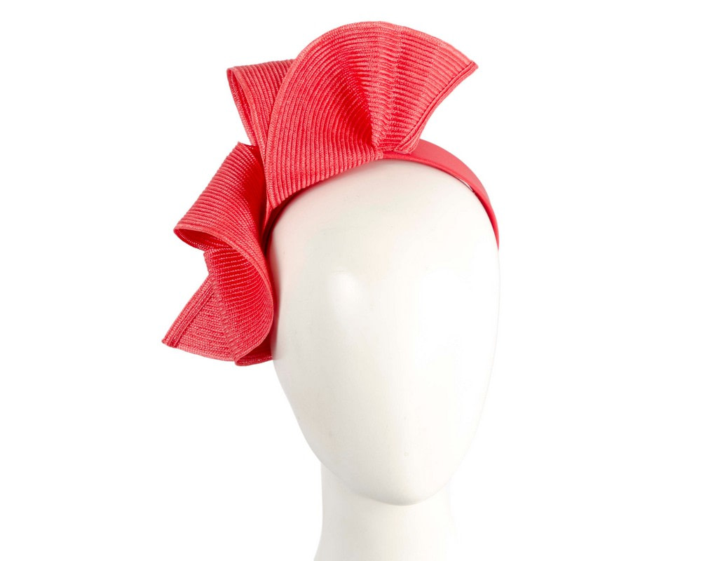 Large red wave racing fascinator by Max Alexander - Hats From OZ | MA955R Large red wave racing fascinator by Max Alexander - Hats From OZ