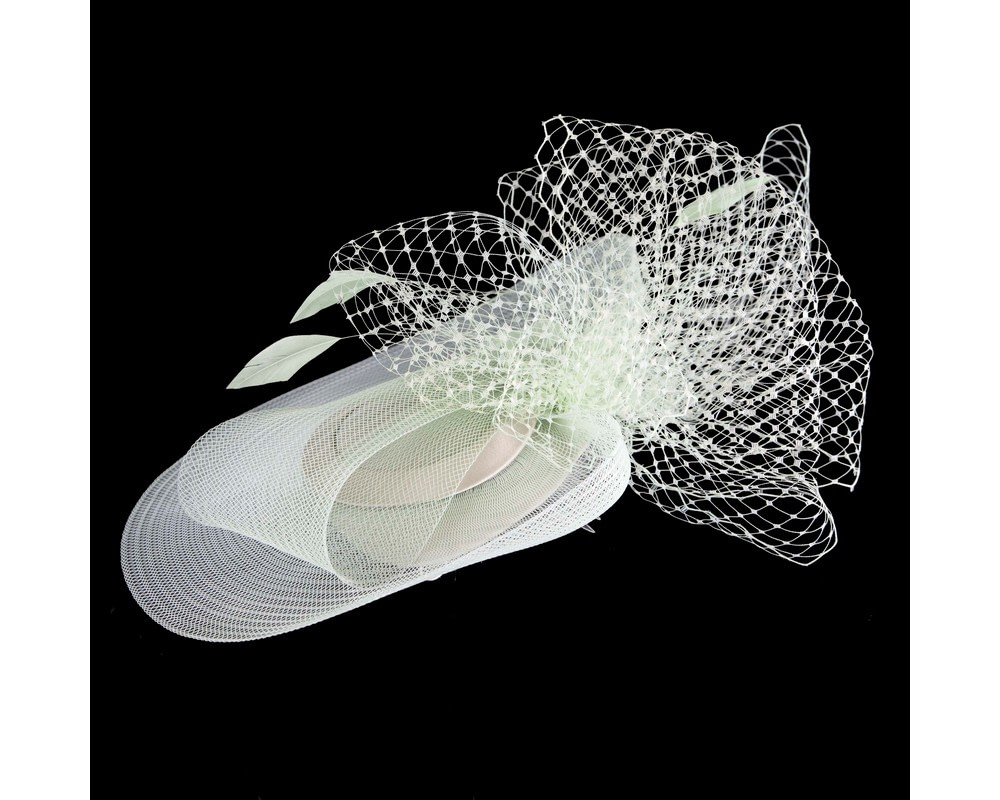 Custom made mint green cocktail hat - Hats From OZ Custom made mint green cocktail hat - Image 4