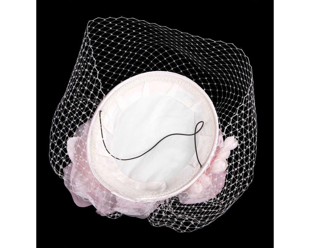 Pink Australian Made Pillbox Fascinator - Hats From OZ Pink Australian Made Pillbox Fascinator - Image 6