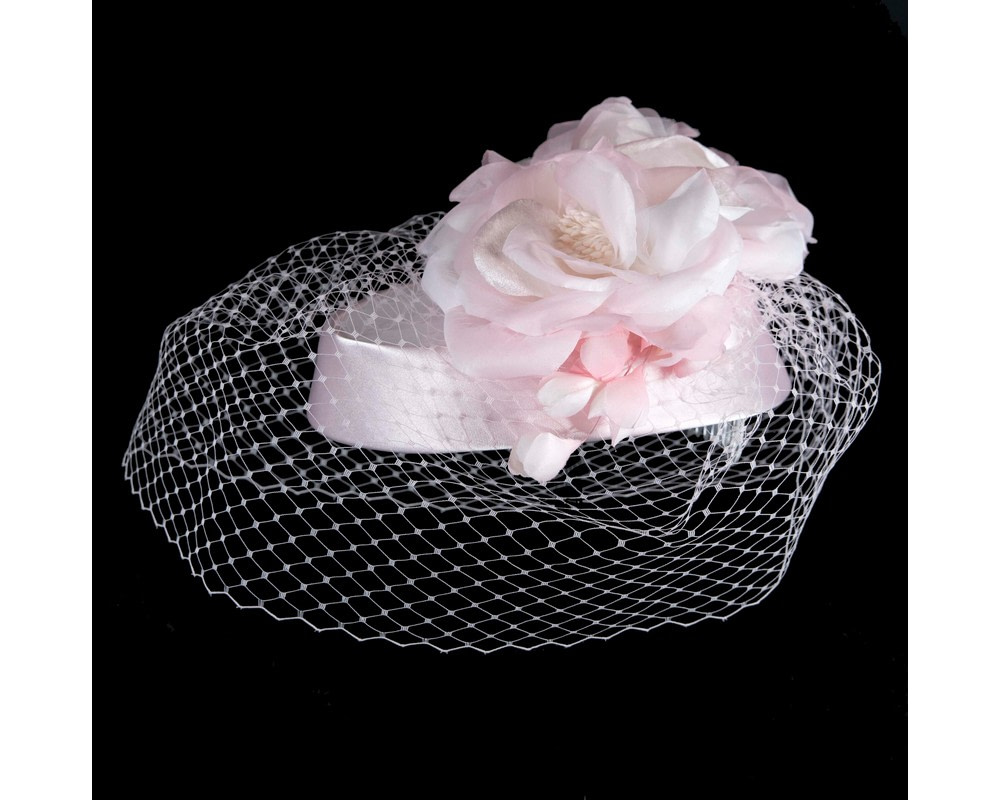 Pink Australian Made Pillbox Fascinator - Hats From OZ Pink Australian Made Pillbox Fascinator - Image 3
