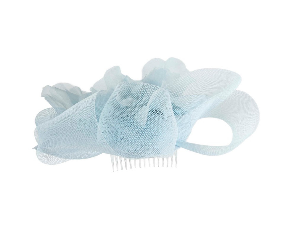 Custom made light blue cocktail hat with flowers - Hats From OZ Custom made light blue cocktail hat with flowers - Image 7