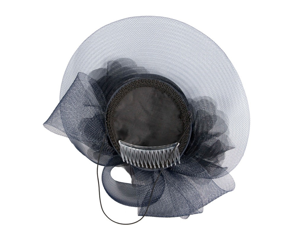 Custom made navy cocktail hat with flowers - Hats From OZ Custom made navy cocktail hat with flowers - Image 6