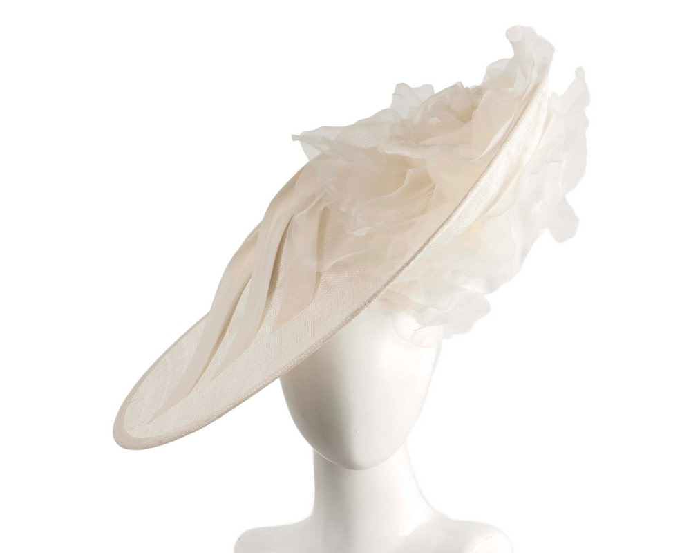 Large cream plate racing fascinator by Fillies Collection - Hats From OZ