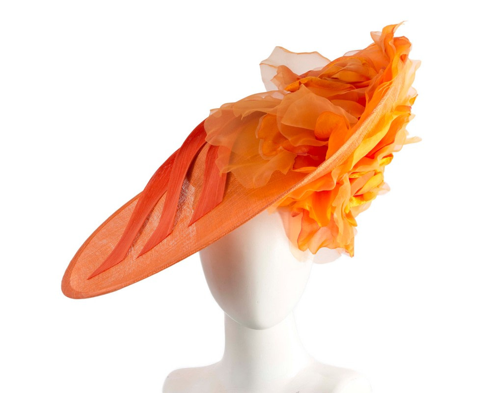 Large orange plate racing fascinator by Fillies Collection - Hats From OZ
