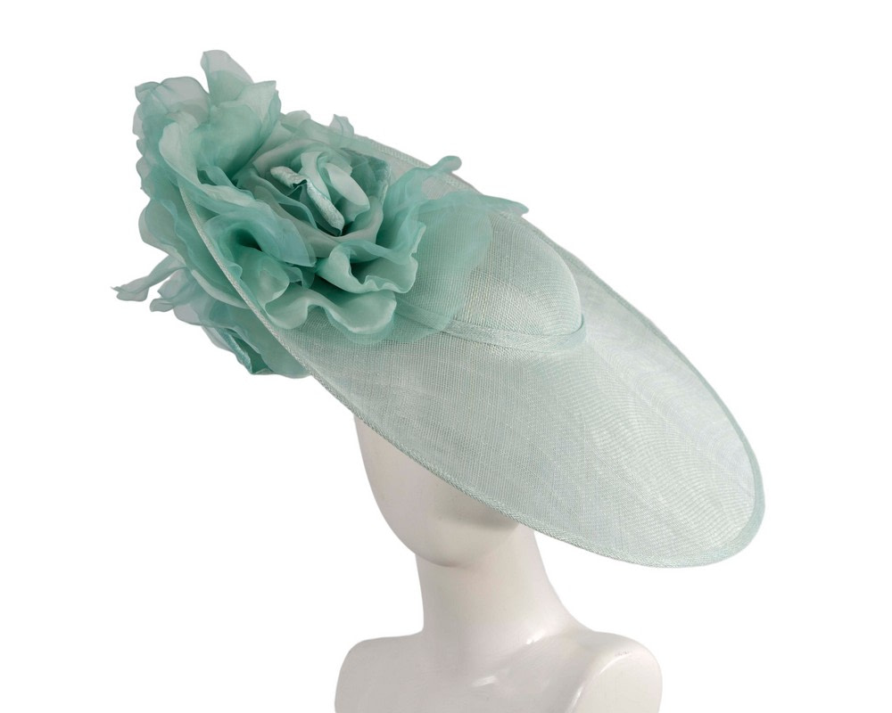 Large aqua racing fascinator hat by Fillies Collection - Hats From OZ