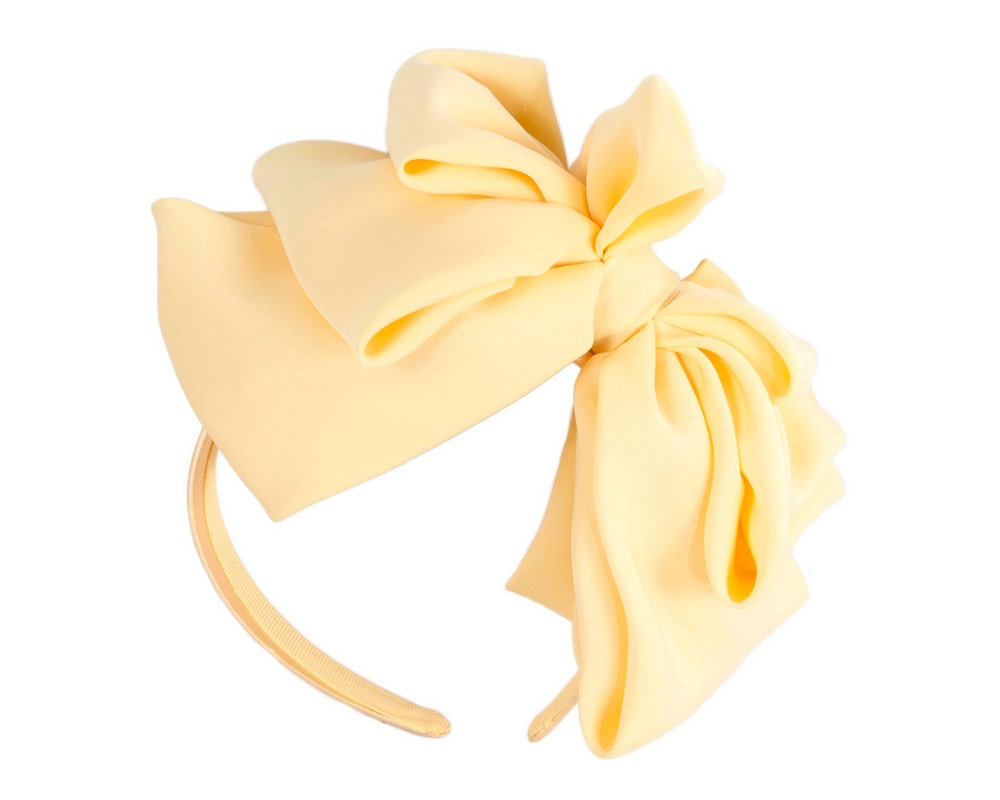 Limited edition light yellow bow fascinator - Hats From OZ Limited edition light yellow bow fascinator - Image 4