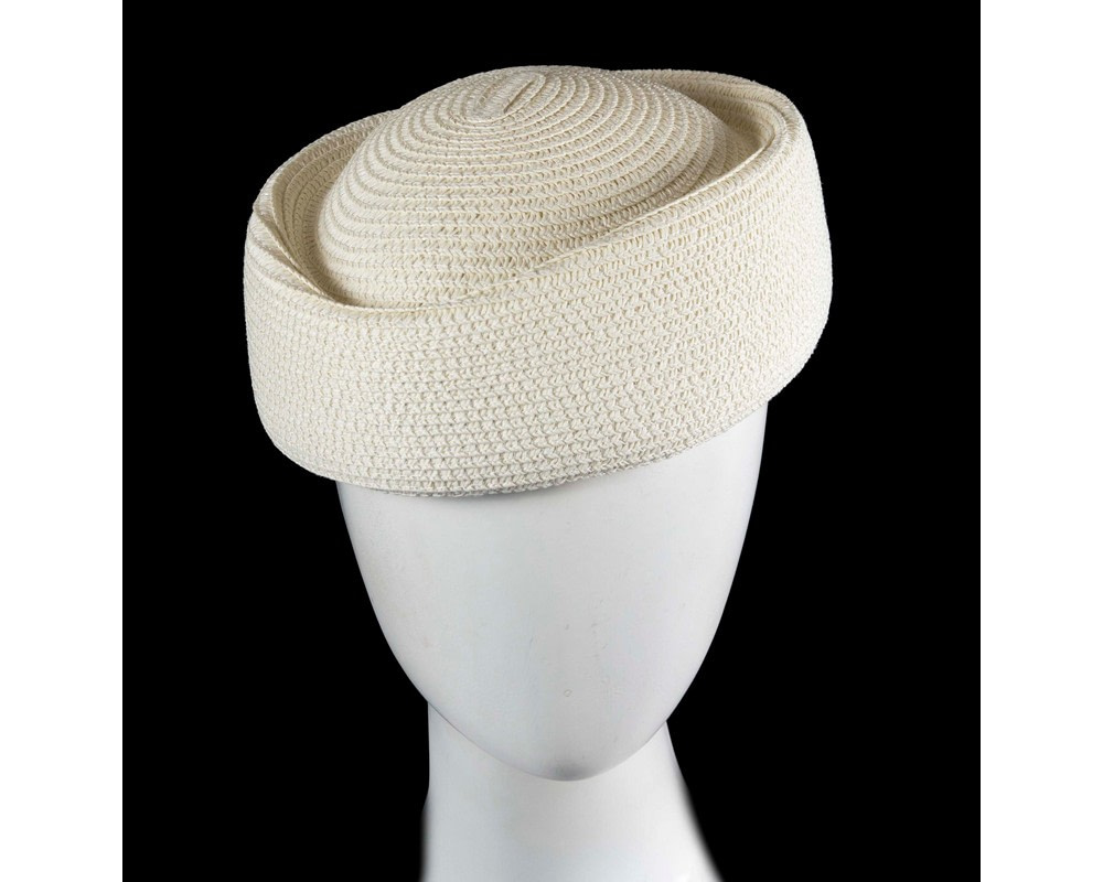 Stylish cream stewardess pillbox hat by Max Alexander - Hats From OZ