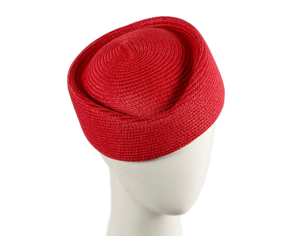 Stylish red stewardess pillbox hat by Max Alexander - Hats From OZ