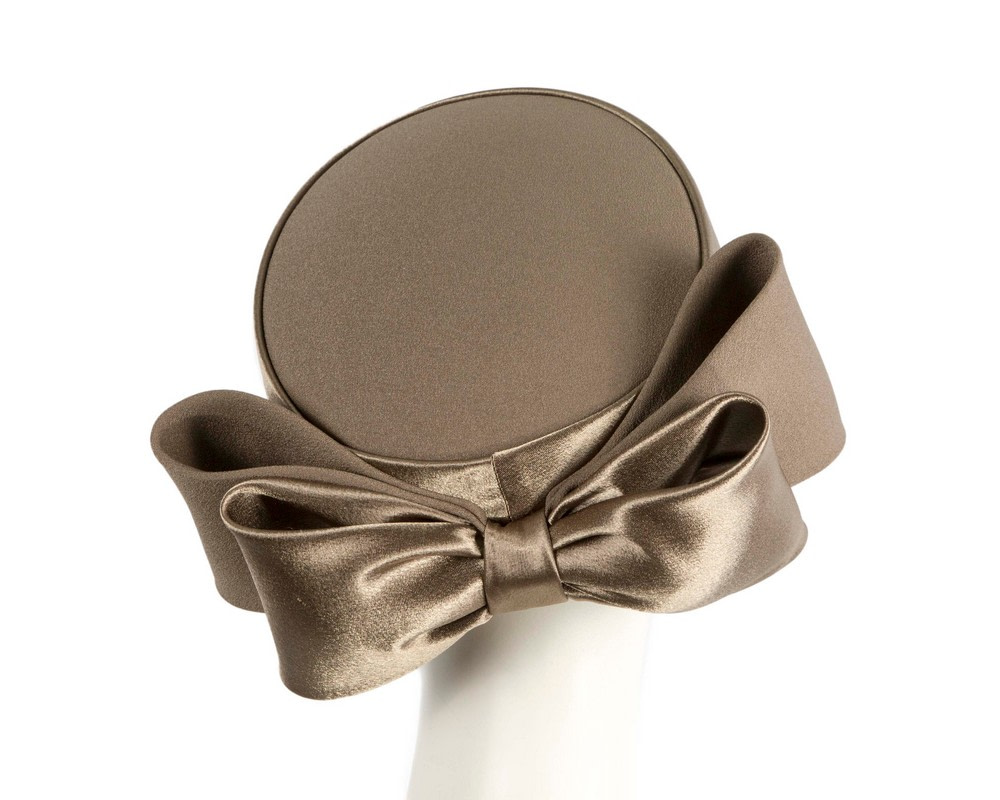 Exclusive large olive green pillbox hat by Cupids Millinery - Hats From OZ