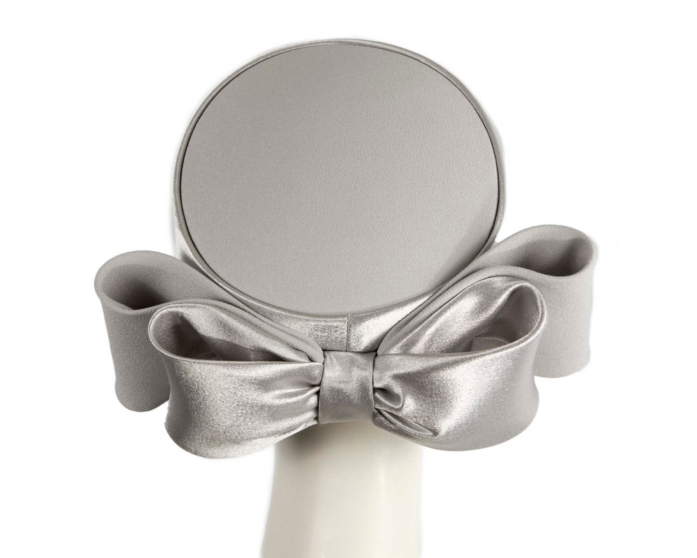 Exclusive large silver pillbox hat by Cupids Millinery - Hats From OZ