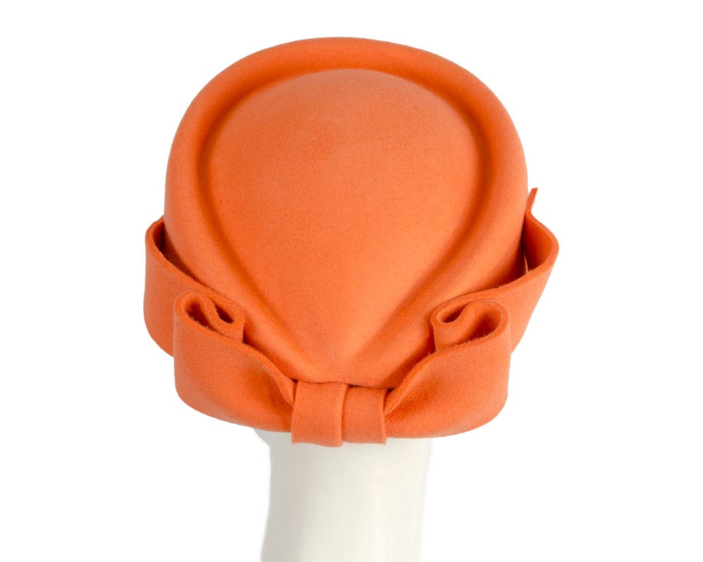 Orange Max Alexander Felt Pillbox Hat – Classic Winter Style - Hats From OZ