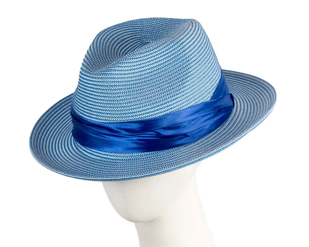 Max Alexander Blue Braid Fedora – Unisex Lightweight Hat - Hats From OZ