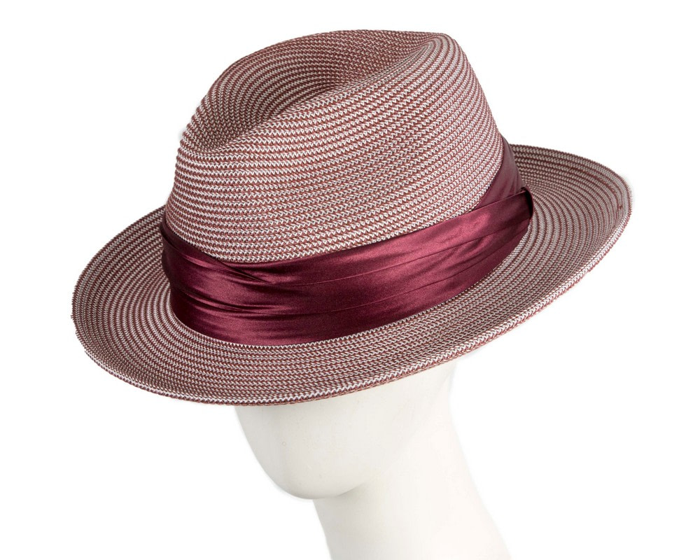 Max Alexander Burgundy Braid Fedora – Unisex Lightweight Hat - Hats From OZ