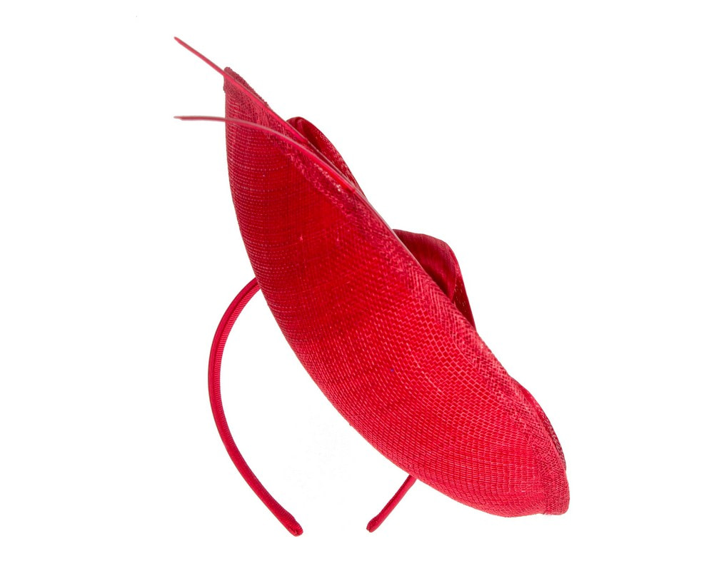 Large red sinamay fascinator by Max Alexander - Hats From OZ Large red sinamay fascinator by Max Alexander - Image 5