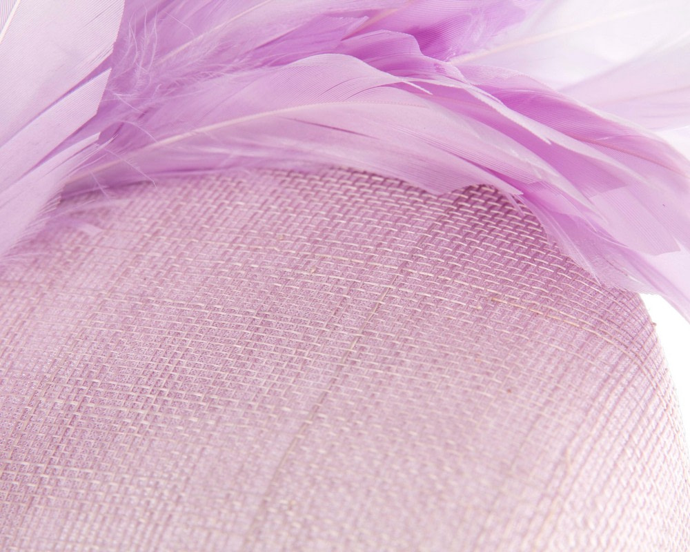 Lilac feather spring facing fascinator - Hats From OZ Lilac feather spring facing fascinator - Image 5
