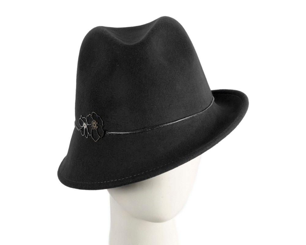 Max Alexander Black Trilby – Felt Winter Fashion Hat - Hats From OZ