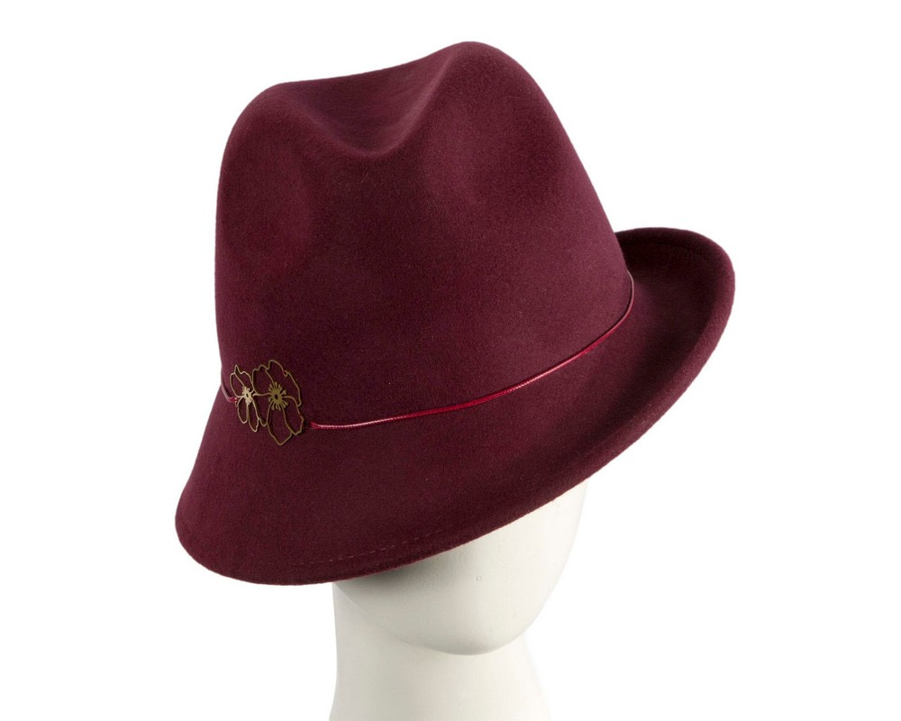 Max Alexander Wine Trilby – Felt Winter Fashion Hat - Hats From OZ
