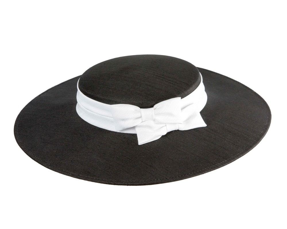 Black & White boater hat by Max Alexander - Hats From OZ Black & White boater hat by Max Alexander - Image 4