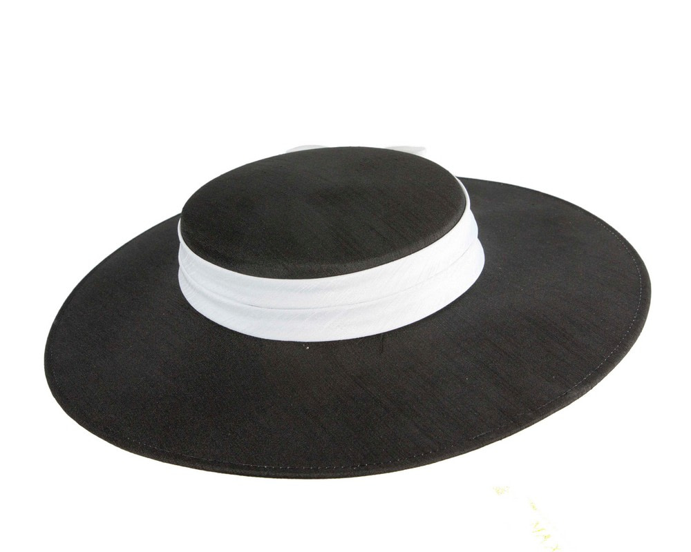 Black & White boater hat by Max Alexander - Hats From OZ Black & White boater hat by Max Alexander - Image 3