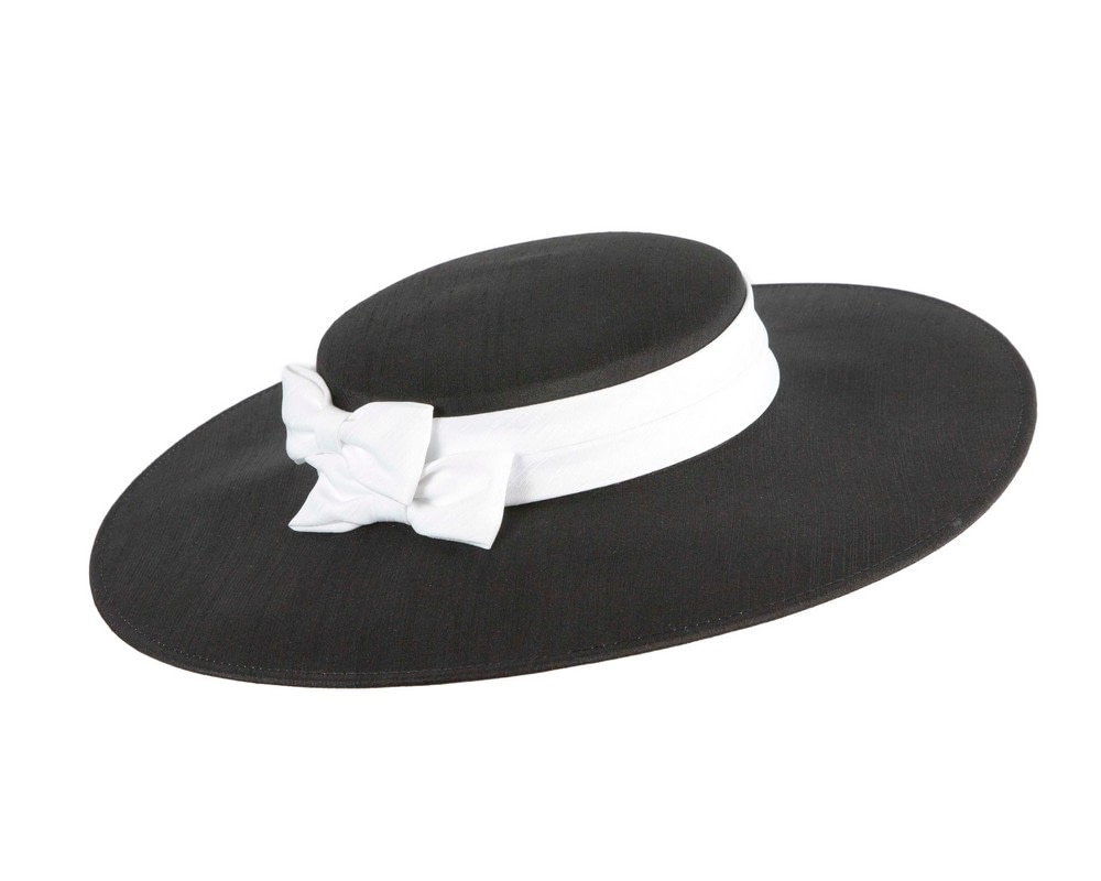 Black & White boater hat by Max Alexander - Hats From OZ Black & White boater hat by Max Alexander - Image 2