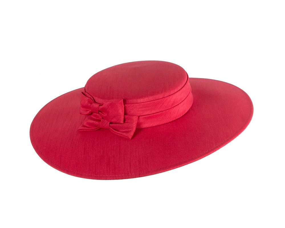 Red boater hat by Max Alexander - Hats From OZ Red boater hat by Max Alexander - Image 2