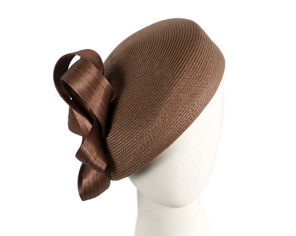 Coffee fashion beret hat with loops by Max Alexander - Hats From OZ