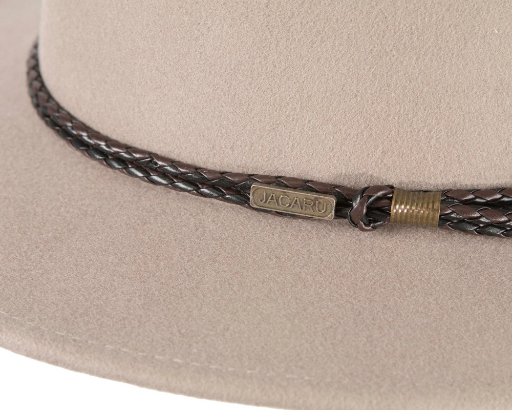 Unisex Grey Fedora Felt Wide Brim Crushable Hat - Hats From OZ UK Unisex Grey Fedora Felt Wide Brim Crushable Hat - Image 5