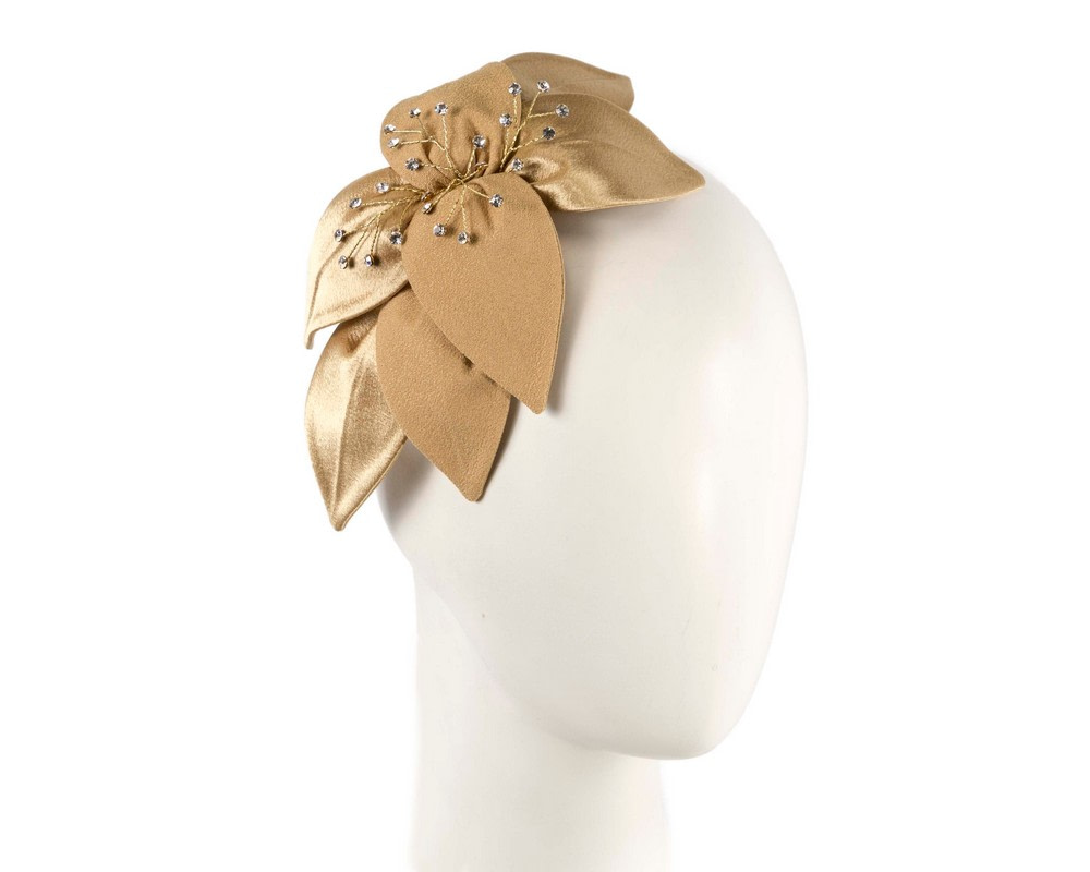 Gold Fascinator comb for Mother of the Bride special occasions - Hats From OZ UK
