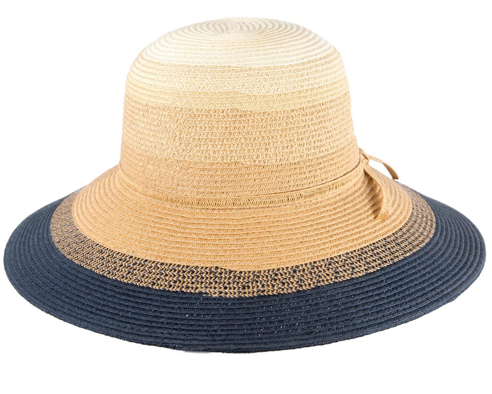 Multi-tone navy braided bucket hat - Hats From OZ UK Multi-tone navy braided bucket hat - Image 6