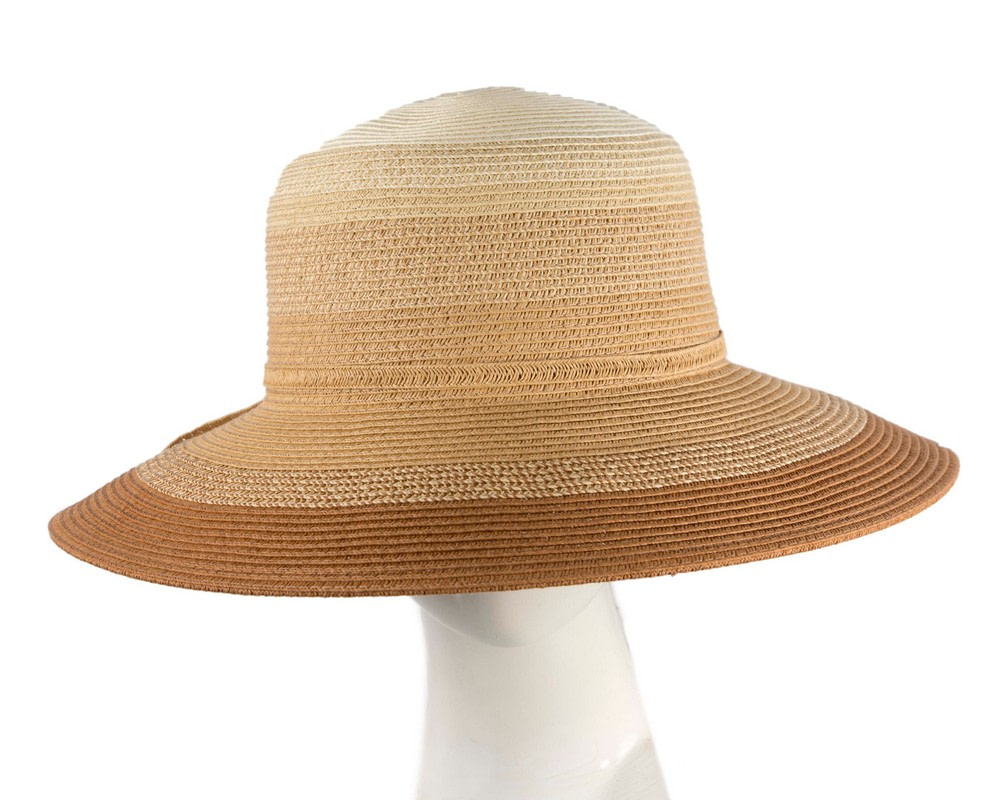 Multi-tone tan braided bucket hat - Hats From OZ UK | AV61786TAN Multi-tone tan braided bucket hat - Hats From OZ UK