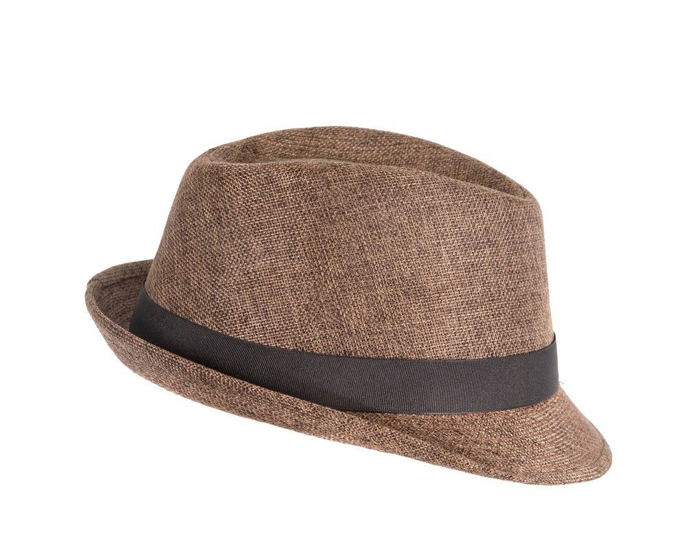 Brown Short Brim Trilby Hat - Hats From OZ UK Brown Short Brim Trilby Hat - Image 3