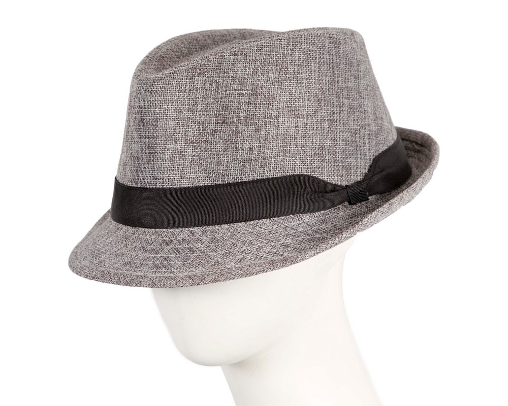 Grey Short Brim Trilby Hat - Hats From OZ UK