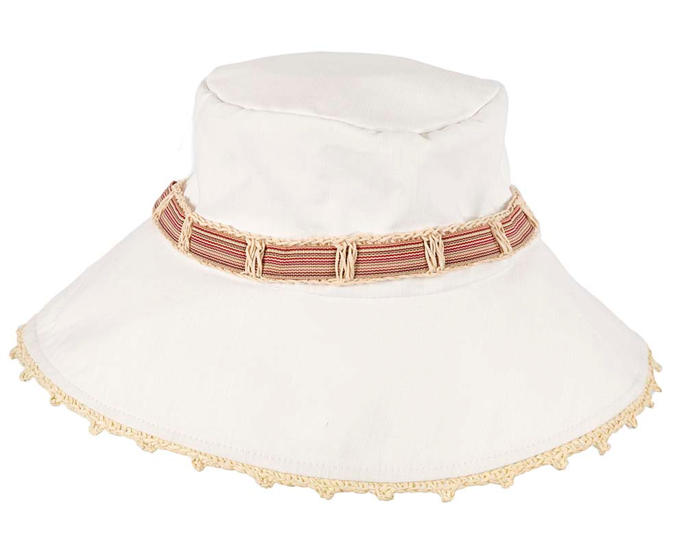 White ladies summer beach hat - Hats From OZ UK White ladies summer beach hat - Image 2