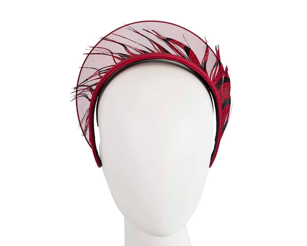 Exclusive red feather crown fascinator - Hats From OZ UK