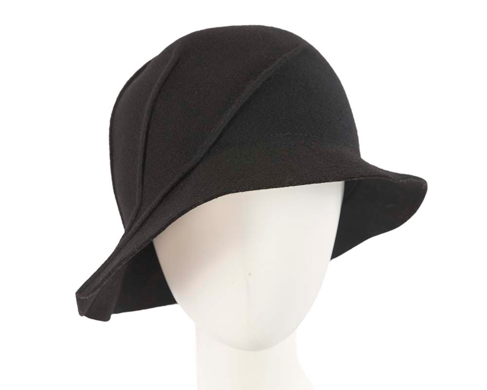 Black winter fashion bucket hat by Cupids Millinery - Hats From OZ UK