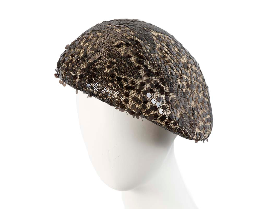 Nude sparkling beret hat by Cupids Millinery - Hats From OZ UK