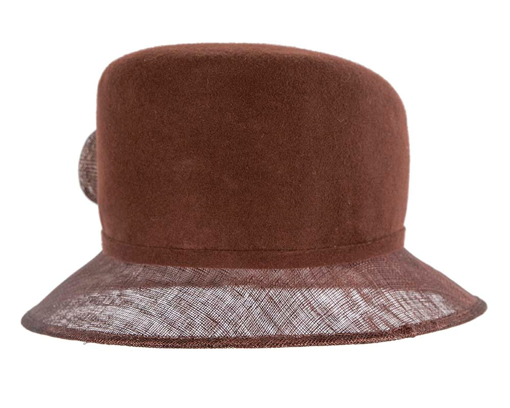 Chocolate ladies winter fashion hat by Cupids Millinery - Hats From OZ UK Chocolate ladies winter fashion hat by Cupids Millinery - Image 3