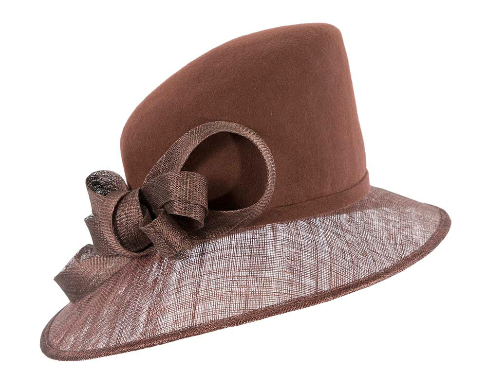 Chocolate ladies winter fashion hat by Cupids Millinery - Hats From OZ UK Chocolate ladies winter fashion hat by Cupids Millinery - Image 2